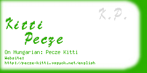 kitti pecze business card